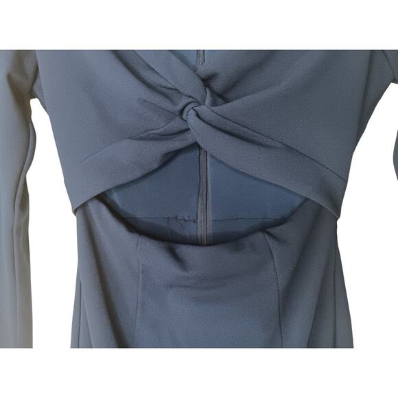 Dress the Population Jade Cutout Bodycon Dress XS Navy Long Sleeve Party - Picture 7 of 14